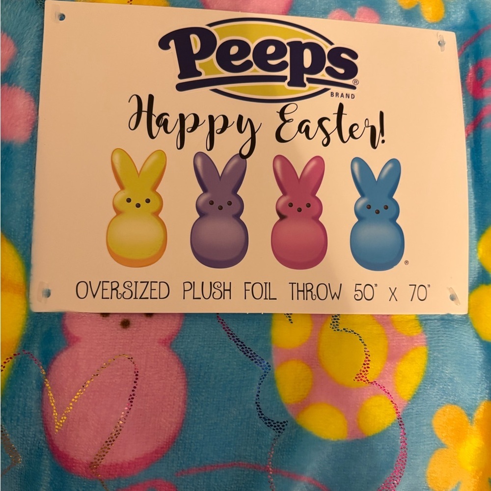 Peeps Oversized Plush Foil Throw